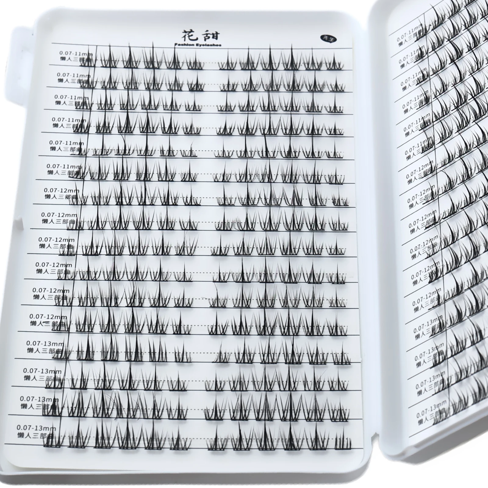 Cluster Lashes Mixed DIY Eyelash Extensions Natural Fluffy Individual Lash Clusters Large Capacity