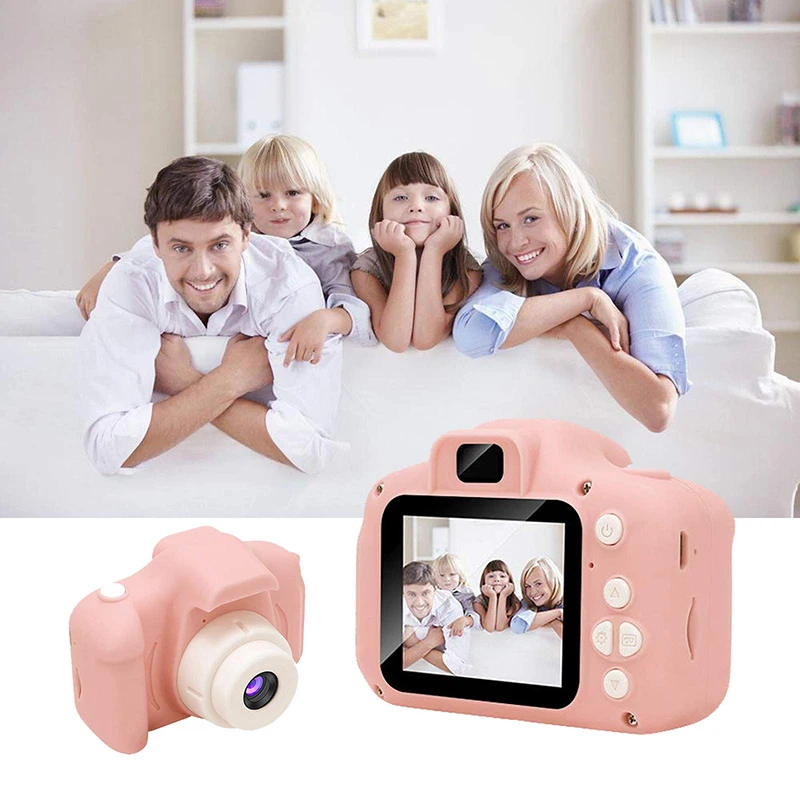 Kids Camera Toys Mini HD Digital Video Selfie Cameras Portable Outdoor Photography Educational Toy For Children Christmas Gifts