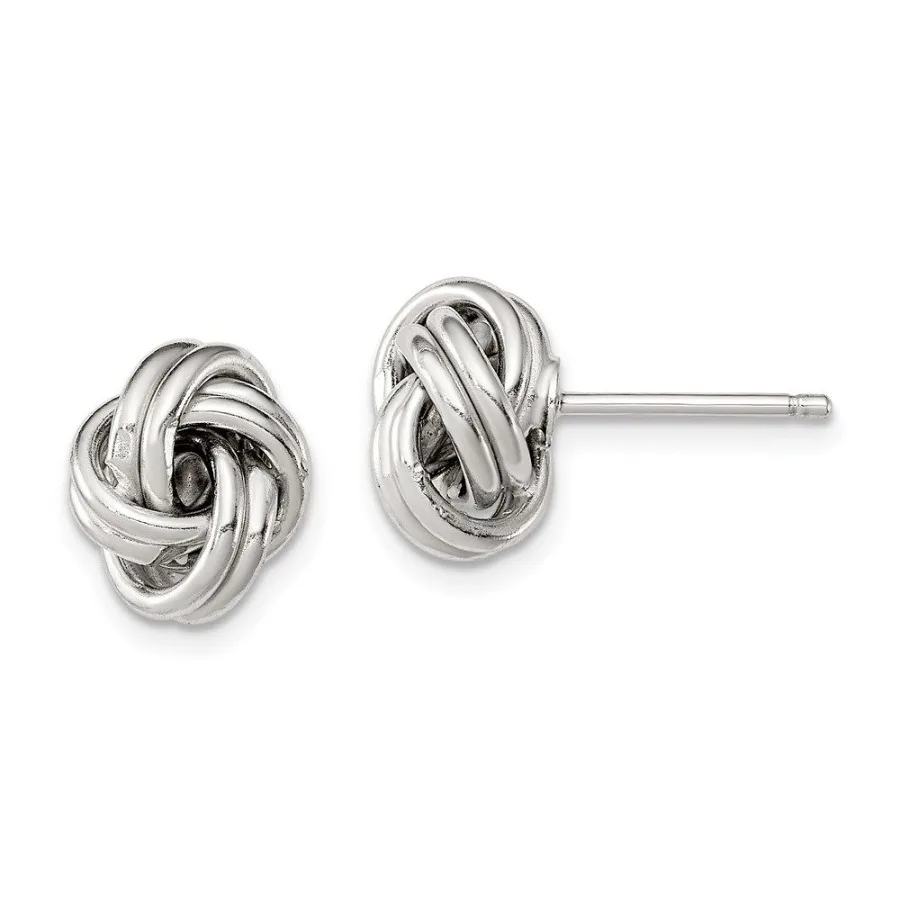 

Sterling Silver Rhodiumplated Love Knot Earrings