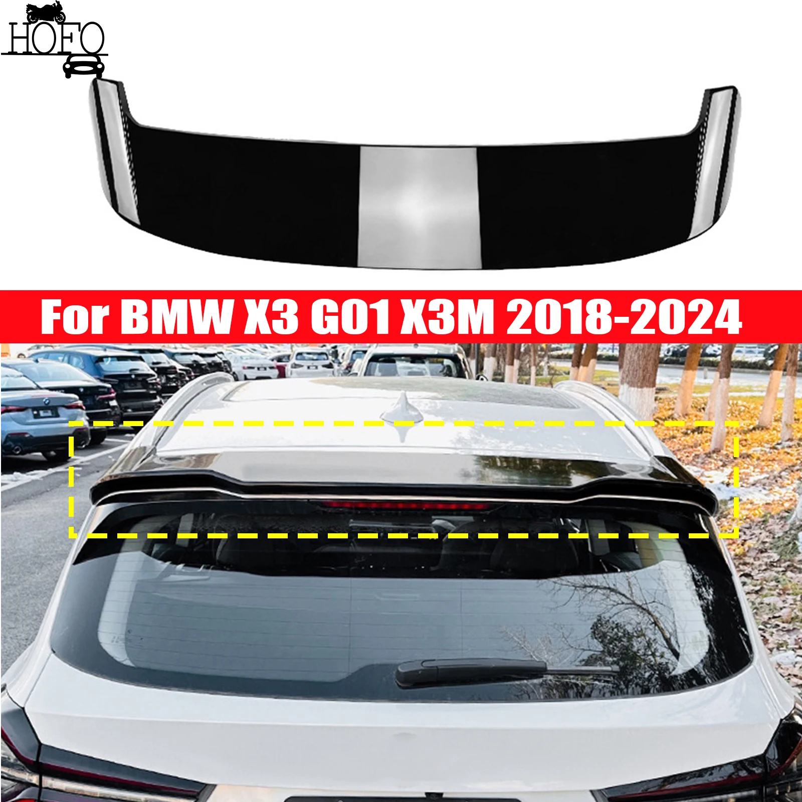 

Car Rear Trunk Spoiler Boot Wing Ducktail Lip Wing Exterior Tuning Accessories Kits For BMW X3 G01 X3M 2018-2024 ABS