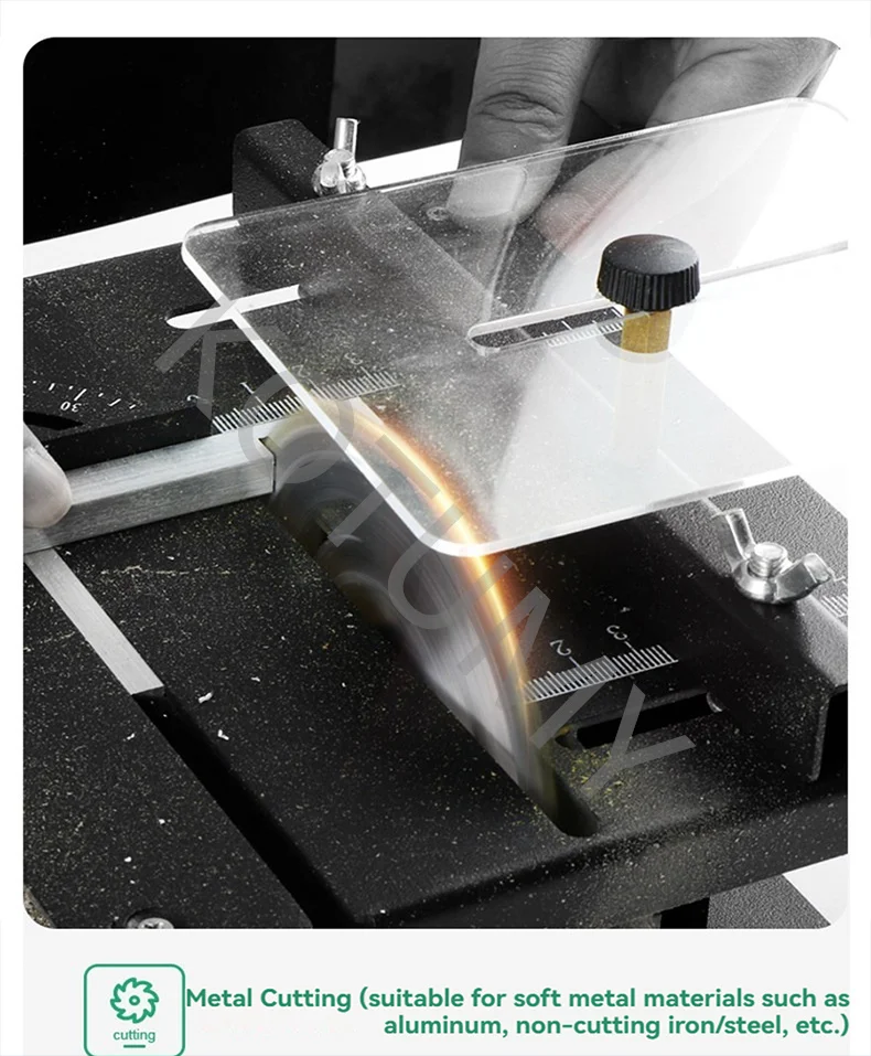 12-24V miniature desktop saw DIY woodworking jade electric saw household desktop saw 0-90 ° angle can be cut