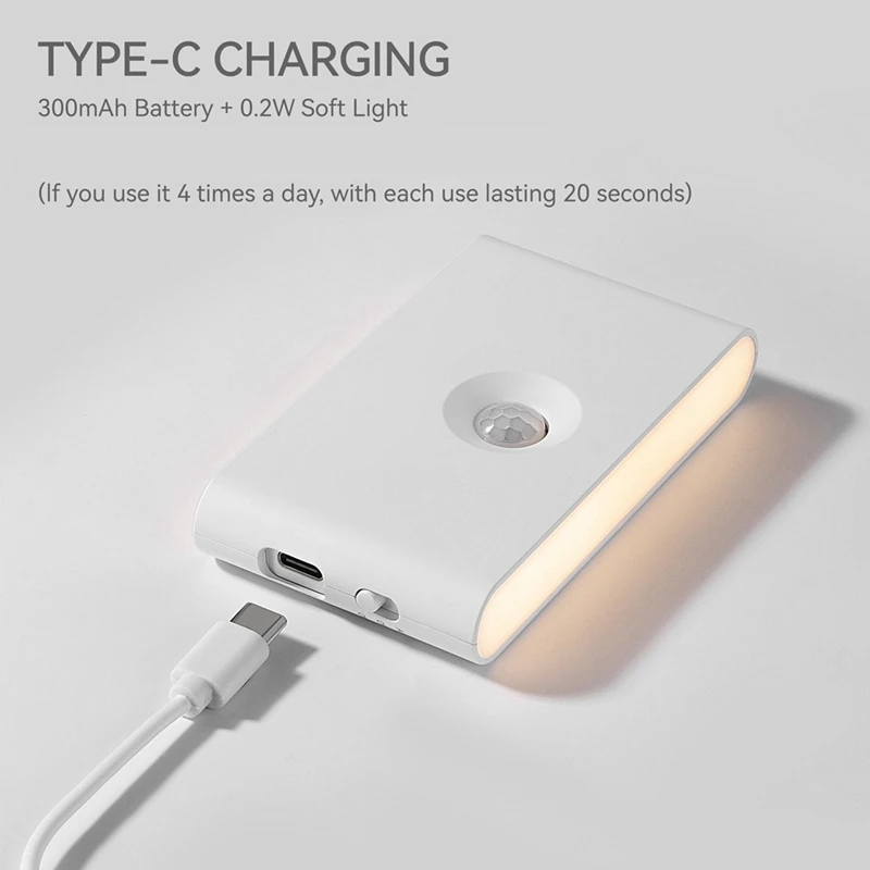 M11K-LED Intelligent Sensor Night Light USB Charging Motion Sensor Wall Light For Bedroom Corridor Cabinet Lighting