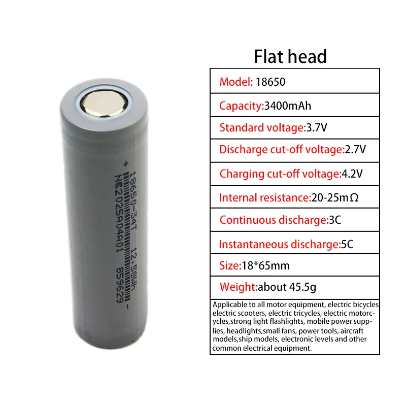 100% Brand New,original,,true Capacity 26650A 5000mAh 3.7V Lithium-ion Rechargeable Battery 26650 18650  21700 Flashlight