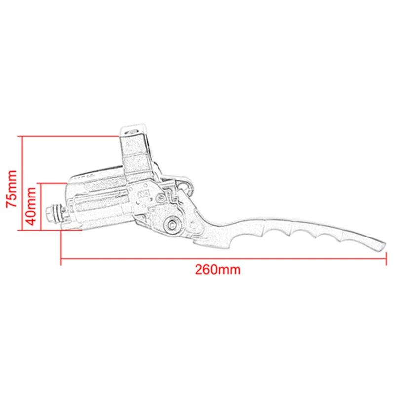 For 22MM 25MM Front Motorcycle Hydraulic Brake Pump Master Cylinder Silver Left Right Disc Brake Lever Universal w/ Brake Switch