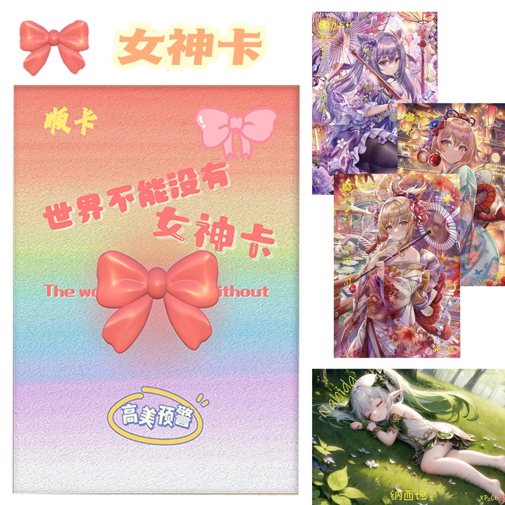 

The World Cannot Be Without Goddesses Cards Anime Girl Yae Miko Yor Forger Beelzebul TCG Game Colorful Cards Kids Hobbies Gifts