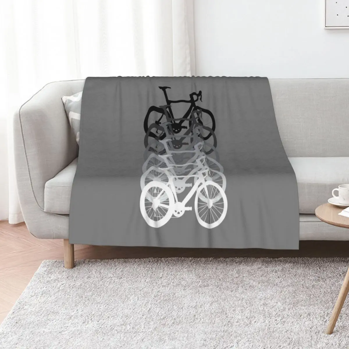 

Road Bike Fade Throw Blanket for winter Nap Decorative Sofas Softest Blankets