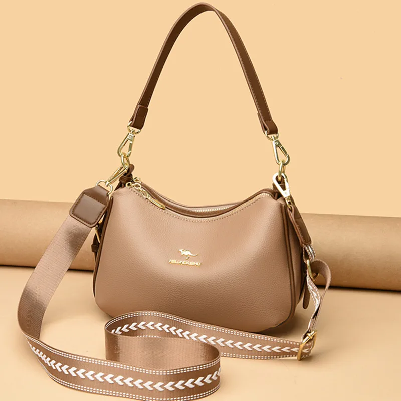 Luxury Designer Brand Messenger Bag Women High Quality Leather Handbag Fashion Shoulder Crossbody Bag New Female Tote Use Purse