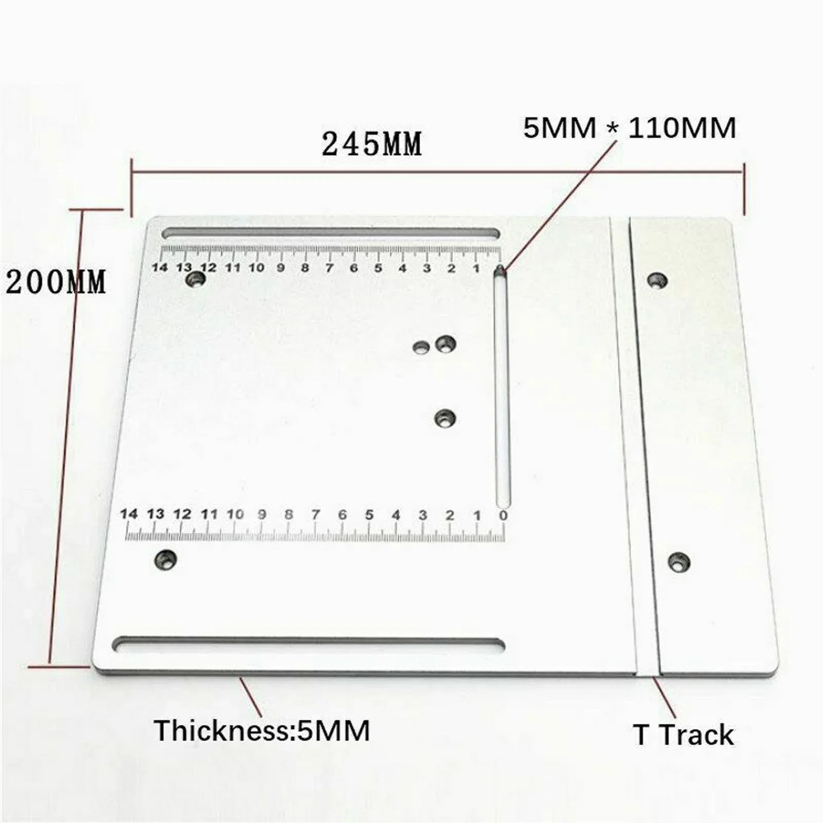 Aluminum alloy Electric Circular Saw Flip Cover Aluminum Router Table Insert Plate Woodworking 240X245x5mm Wood Working Tool