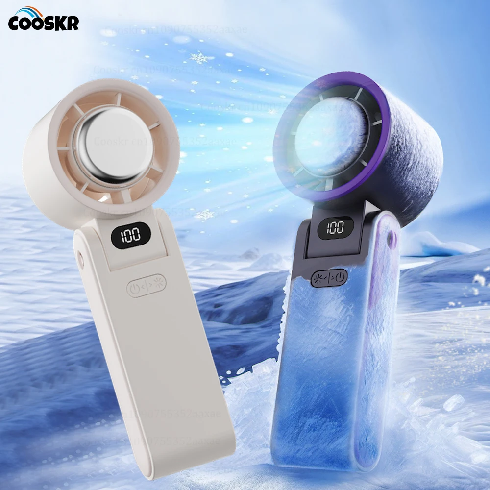 

Electric Fan Foldable Portable Fan Handheld Air Cooling Turbo Fan 3600mAh Rechargeable Fan High Speed 100 Level Mini Cooling Fan