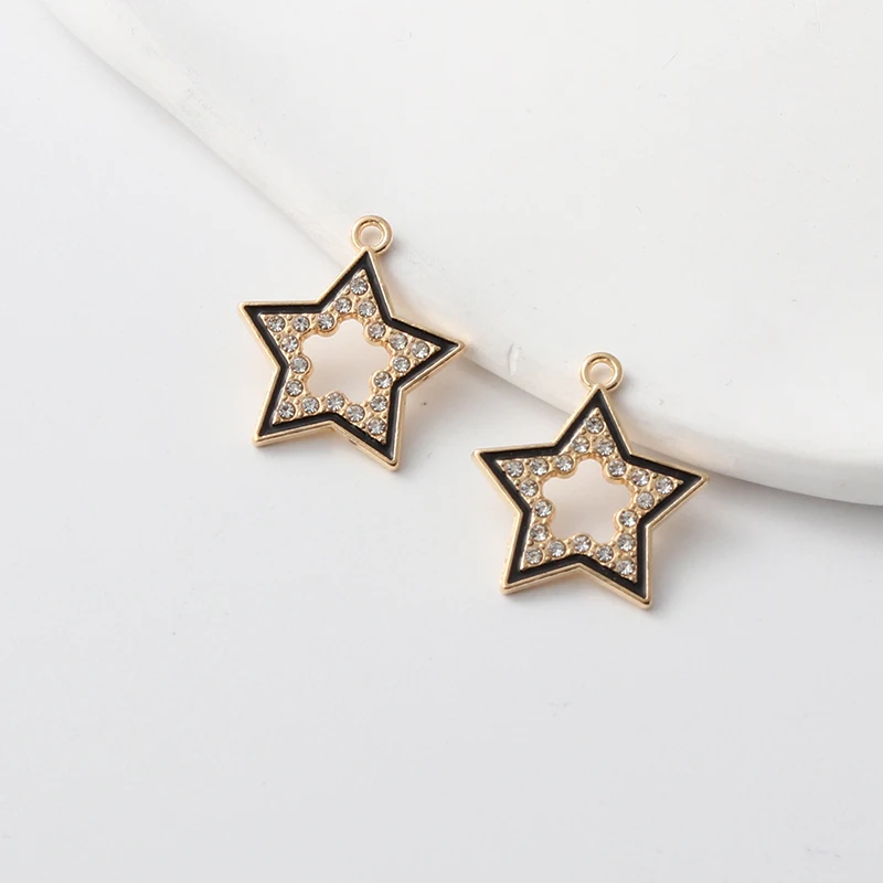 10pcs New Fashion Star Enamel Charms Enjoy Universe Pendants For Making Handmade DIY Findings Jewelry Accessories Necklace Craft