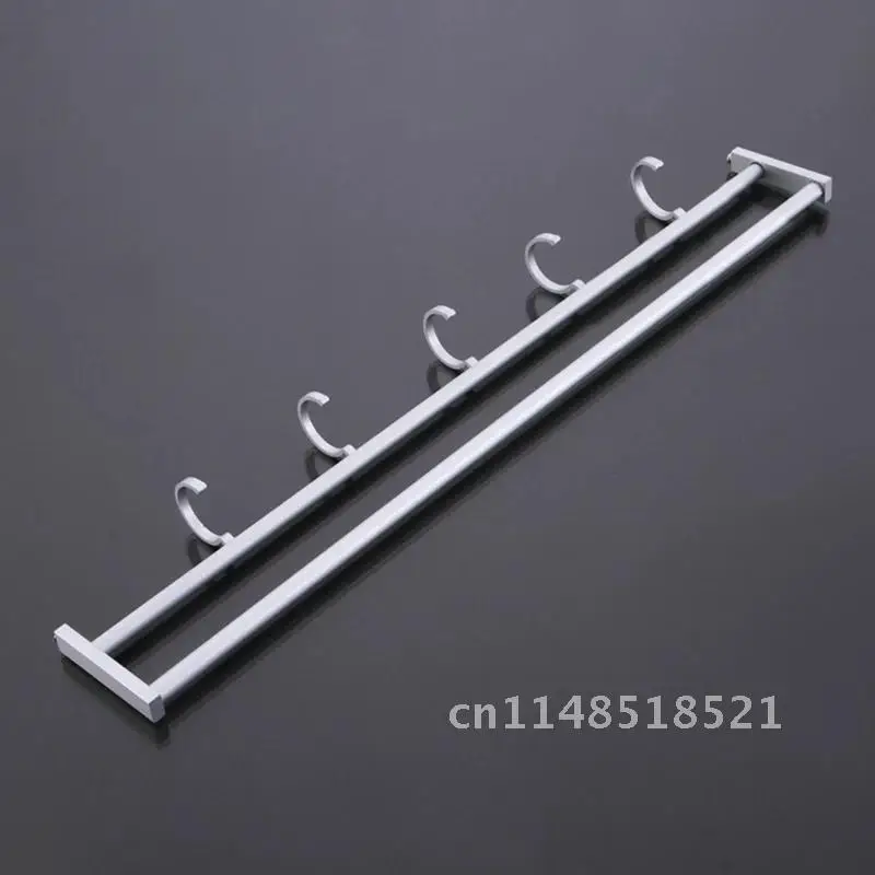 Aluminum 2 Layer Wall-Mounted Shower Shelf Metal Bathroom Towel Coat Rack Shower Tray Bathroom Towel Bracket вешалка для полотен