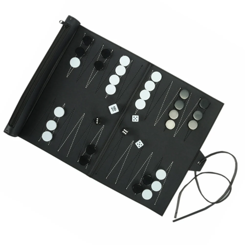 ชุดเกมแบ็คแกมมอนหมากรุกพับได้สำหรับเด็ก ชุดเกมกระดานเพื่อการศึกษา ของเล่นเสริมพัฒนาการ เกมกระดานกลยุทธ์ สนุกสนานสำหรับงานปาร์ตี้