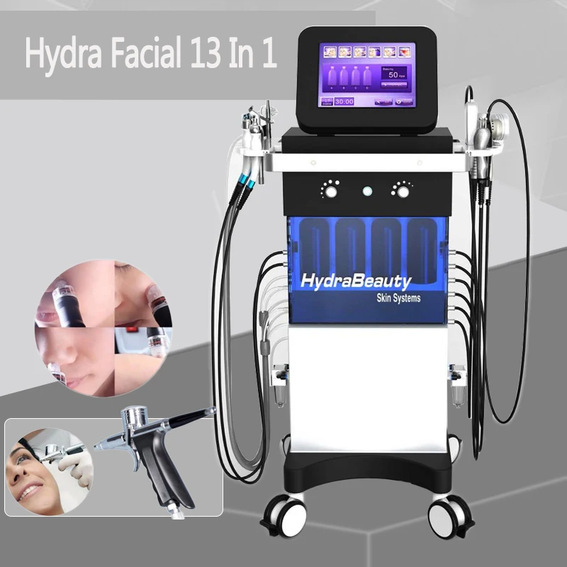 Multi Hydro Dermabrasion Water Oxygen Jet Skin Dermabrasion Microdermabrasion Cleaning Hydra Facial 10 In 1 Water Peeling Device