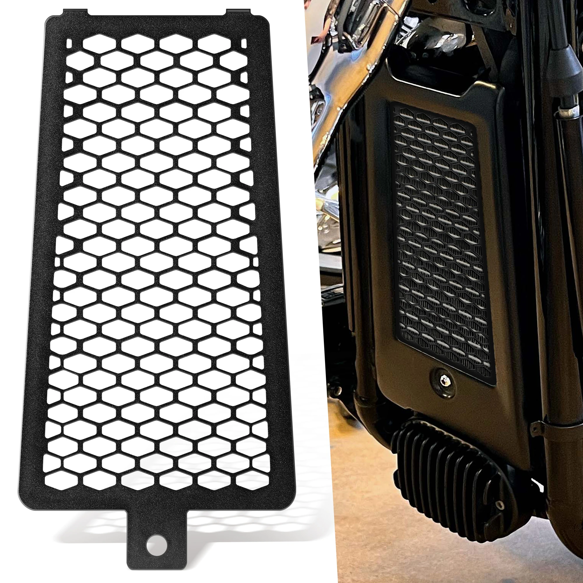 دراجة نارية مشعاع ألومنيوم الحرس مصبغة غطاء مبرد الزيت ل هارلي سوفتيل 2018-Up منخفضة رايدر فات بوب فات بوي شارع بوب سليم