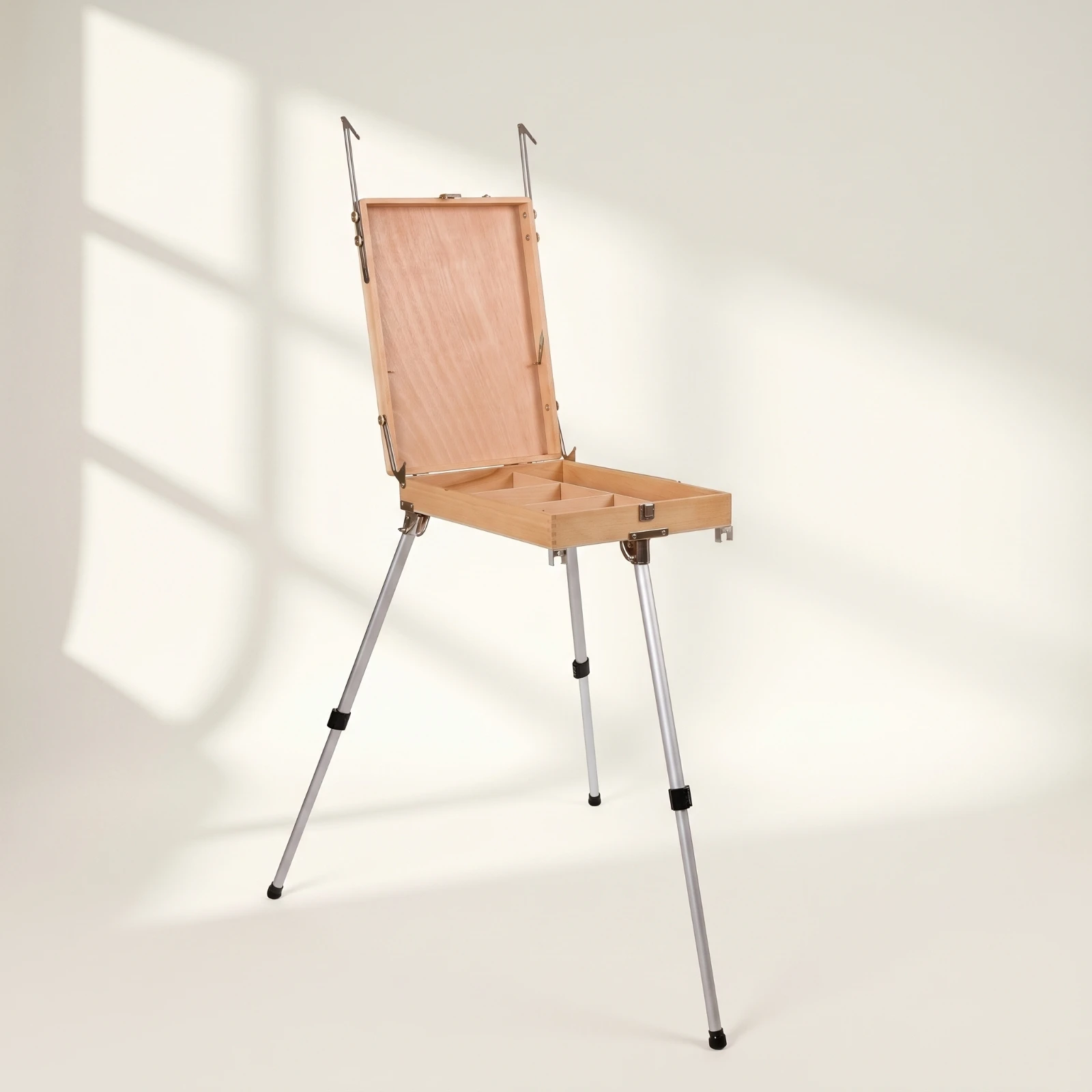 French Easel Foldable Sketchbox Easel Painting Box Portable Hand-Carry for Artists, Plein Air, Travel