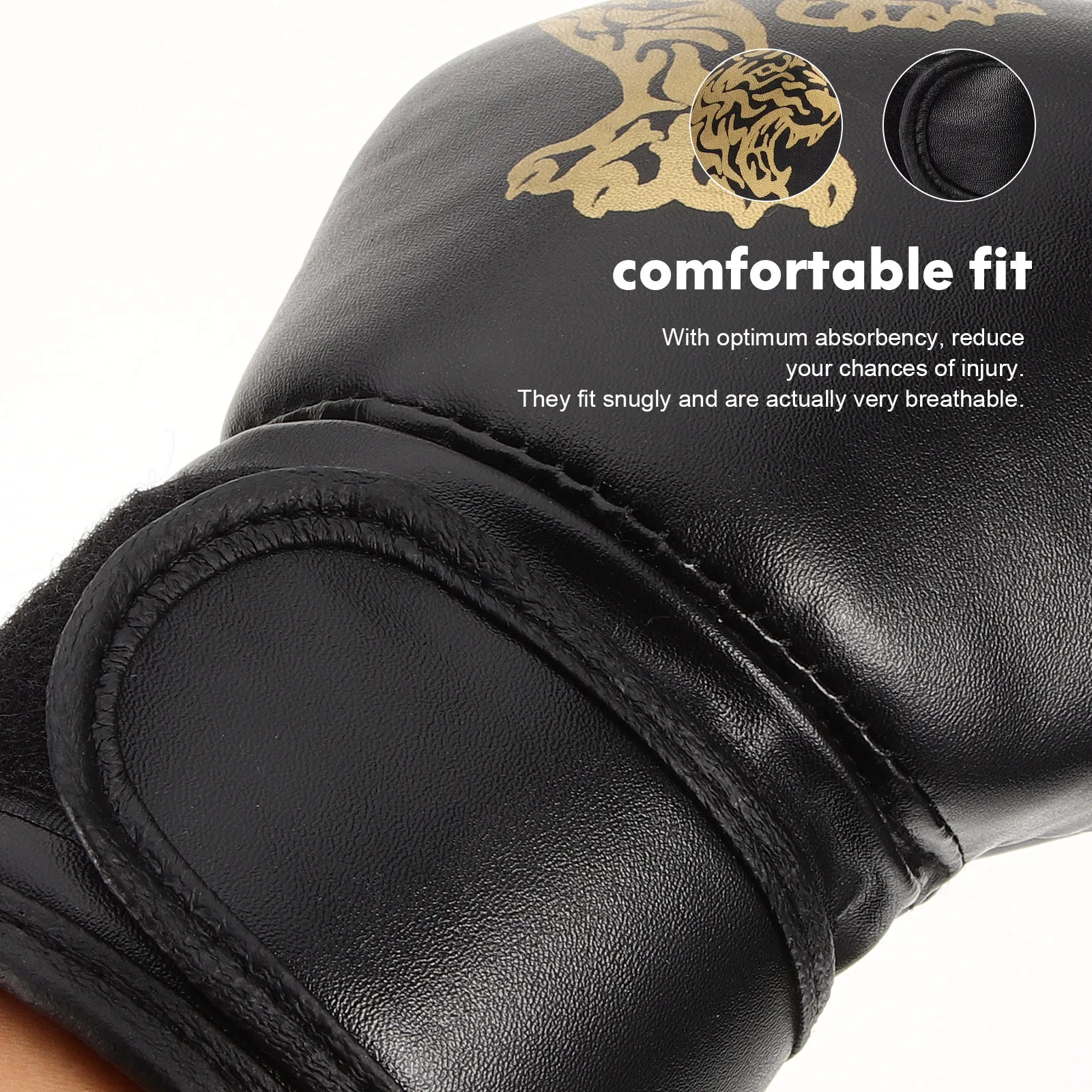 

1Pair PU Boxing Gloves Training Equipment for Kids Breathable Fight Gloves with Adjustable Wrist Support Safe Use