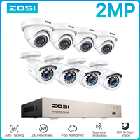 ZOSI 8CH 1080p Security Cameras System 8Channel HD-TVI DVR Recorder 8pcs 2MP HD Outdoor Wired Surveillance CCTV Cameras kit