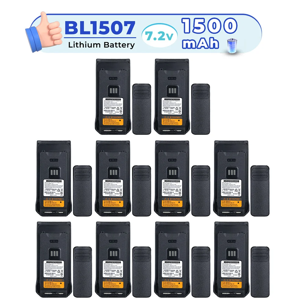 

10PCS HYT 1500mAh BL1507 Replacement Battery for Hytera AP580 BP510 BP560 AP515 AP588 BP515 BP518 BP568 BP565 Portable Radios