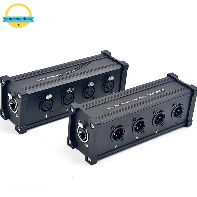 DMX RJ45 CAT6 Female To 4 3Pin XLR Male Connectors Cable Converter Audio Signal Transmission Adaptor