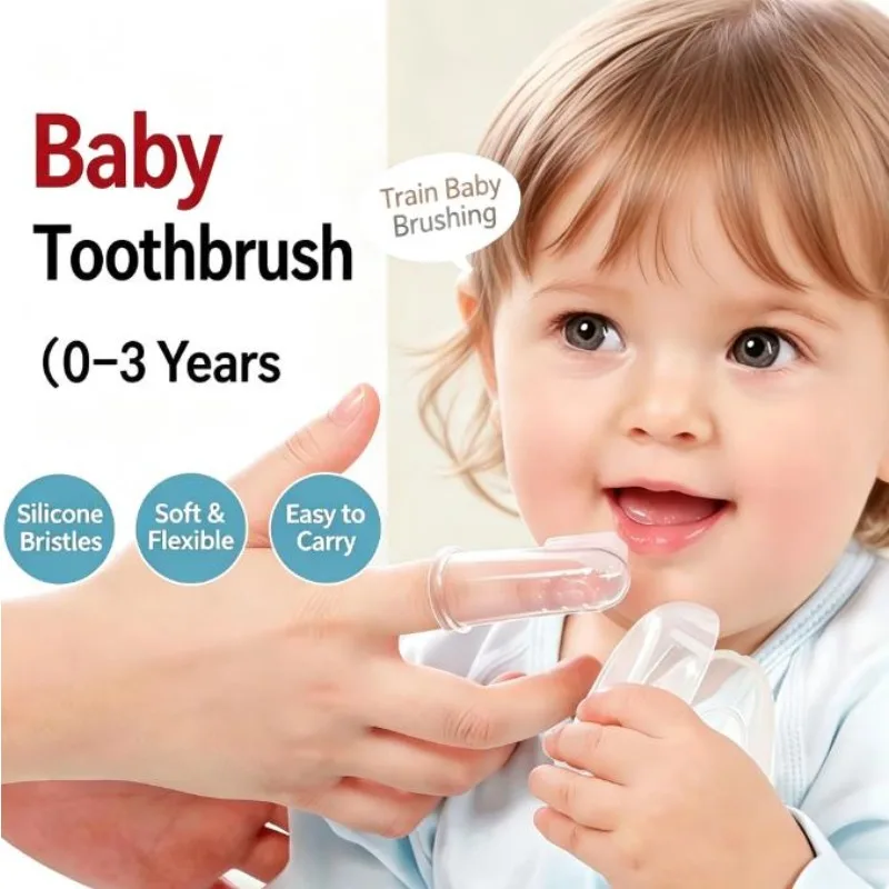 Dental Baby Teeth Brush 0 Years Old Silicone Soft Fur Baby Tongue Coating Brush Oral Cleaning Without Damaging Gums Finger Brush