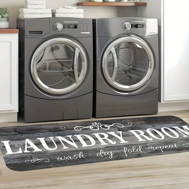 VIKAMA Laundry Room Runner Rug Non Slip Washable Carpet for Farmhouse Decor Kitchen Floor Mat Bathroom Entryway Area Rug