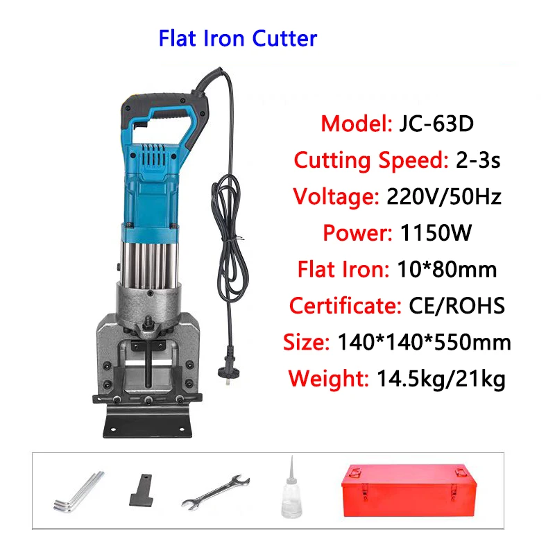 Handheld Angle Steel Cutting machine Angle iron Cutter JC-63 Portable Electric Hydraulic Flat Iron Cutter Flat Steel Cutting