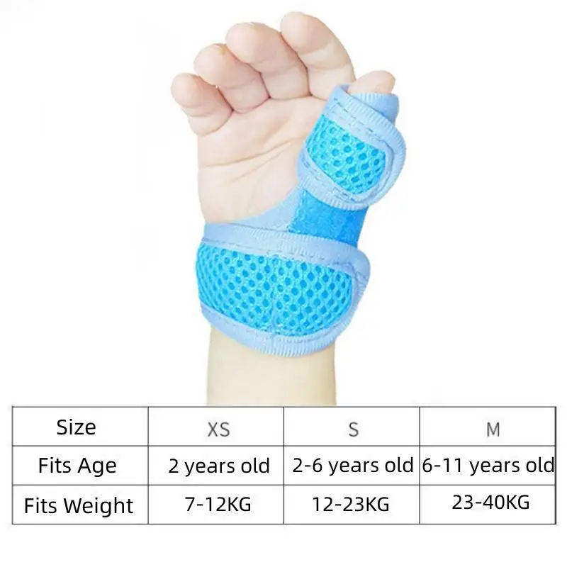 Kids Thumb Wrist Stabilizer Splint for Children Thumb Support Pain Relief Arthritis Tendonitis Lightweight Breathable Wristbands