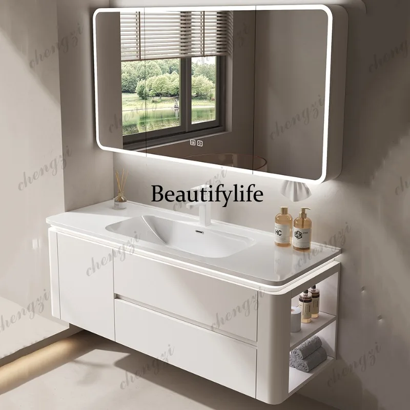 Led Light Ensuite Bathroom Cabinet Basin Designs Mirror Shelves Bathroom Cabinets Shower Organizer Banyo Dolabi