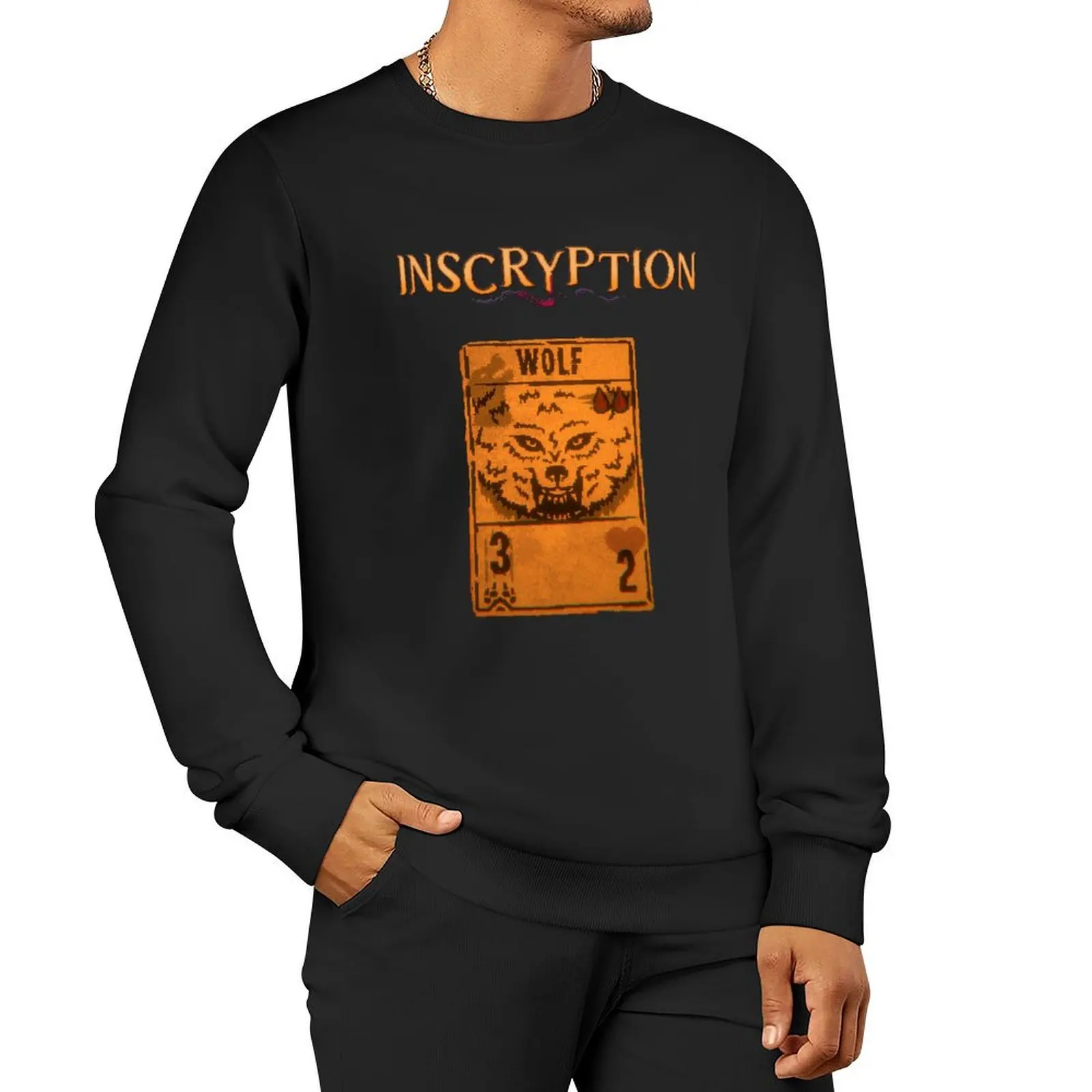 

Inscryption Psychological Horror Wolf Card Game Halloween Scary Spooky Dark Escape-room Puzzles Pullover Hoodie