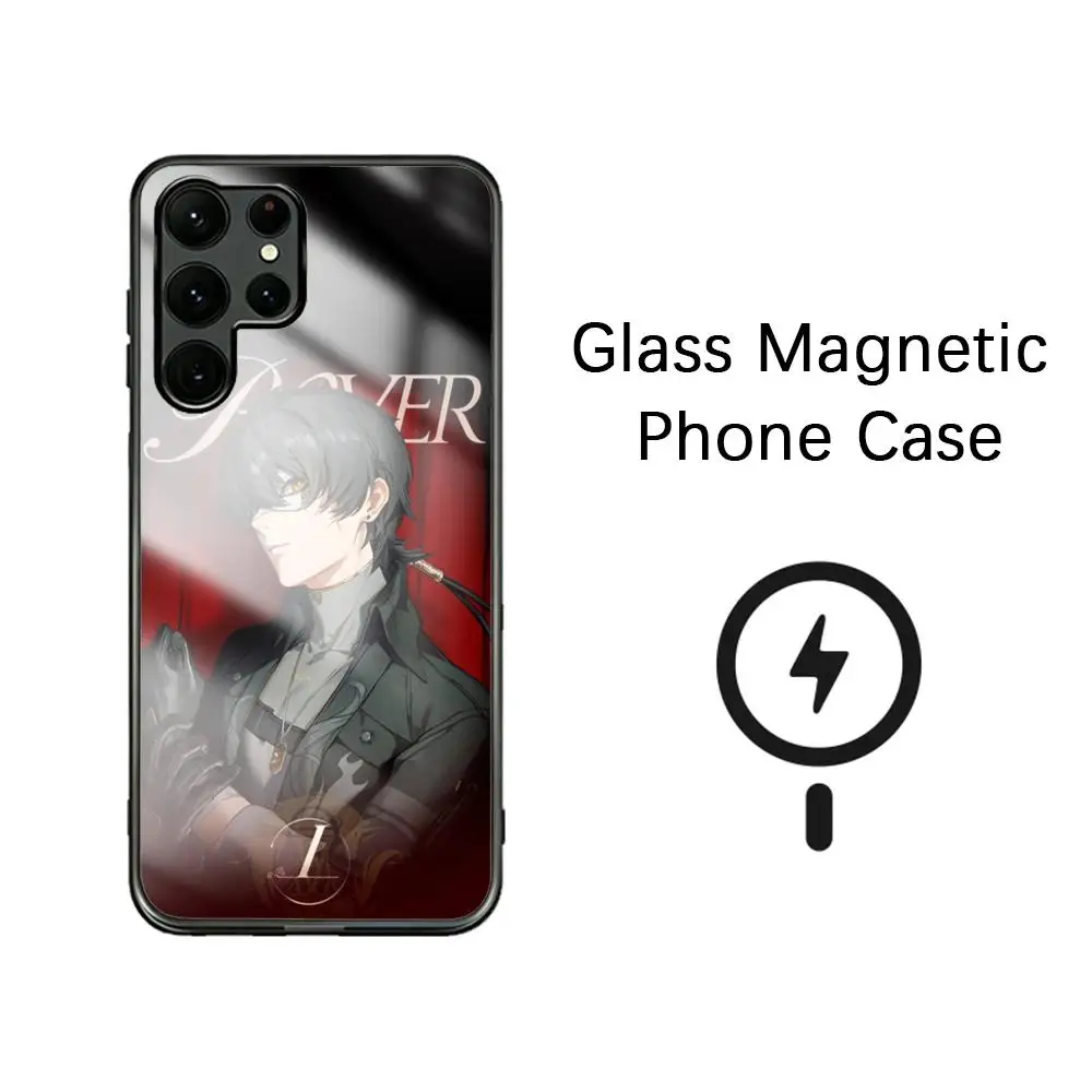 Cool wuthering waves male wallpaper Phone Case For Samsung S26 S25 S24 S23 S22 S21 S20 Plus Ultra Note20 Glass Magnetic Case