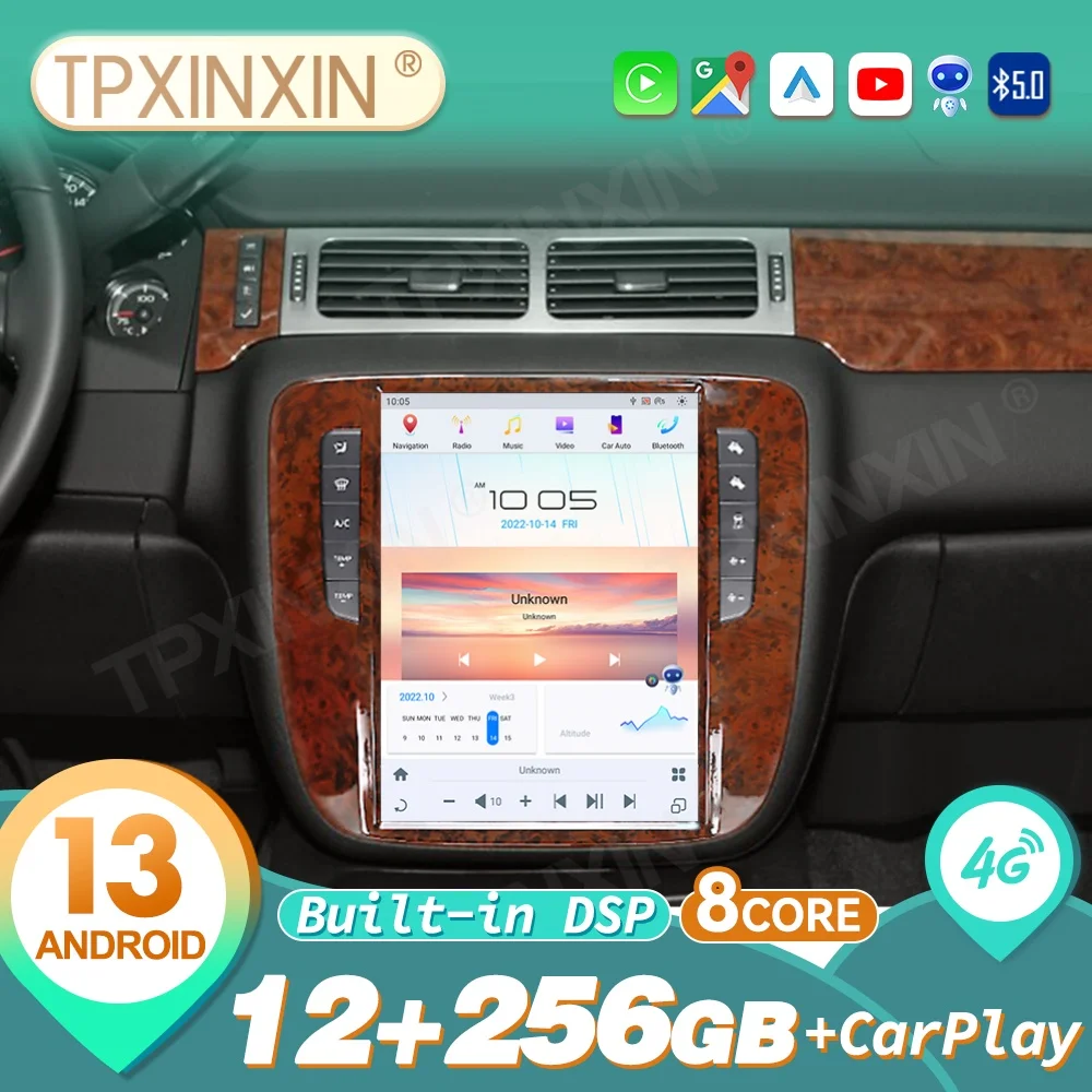 

13.8 Inch For GMC Yukon 2007~2013 Qualcomm Android Carplay Car Radio Stereo Automotive Multimedia Player GPS Navi Head Unit