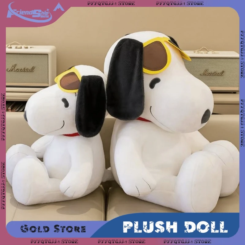 

Soft Stuffed Snoopy Dog Doll with Sunglasses Plush Toys Kawaii Hugging Pillow Birthday Gifts Sleep Companion Bed Room Decor