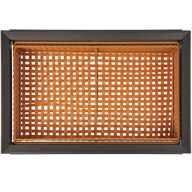 Household Multi-functional Rattan Basket Wardrobe Pull Basket Retractable Drawer Type Cloakroom Storage Accessories