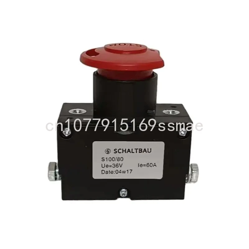 

Schaltbau Emergency Button S100/80 36V 60A, Emergency Stop Switch, Switch, Forklift, Tray, Golf Cart