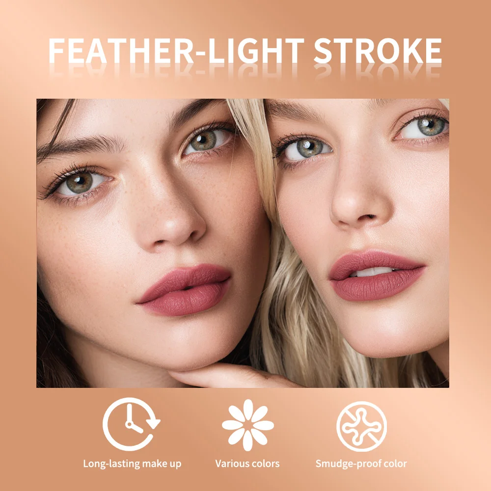 8 colores lencería de labios delineador de labios mancha de larga duración impermeable delineador de labios mancha a prueba de transferencia cosméticos de Color resistentes a las manchas