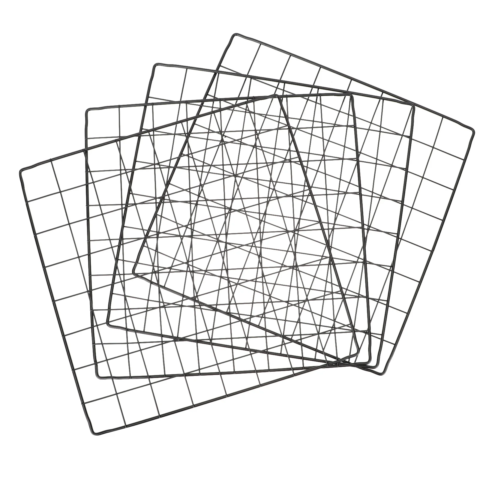 4 قطع من ملحقات أقفاص الحيوانات الأليفة، ألواح سياج حديدية سميكة سوداء لحظائر الكلاب، شبكة عزل للدجاج