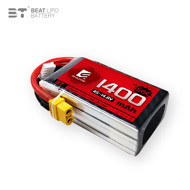 4s новый 14,8 V 1400mAh 150C LiPo аккумулятор для радиоуправляемого квадрокоптера вертолета FPV гоночного дрона запасные части 14,8 V перезаряжаемая батарея
