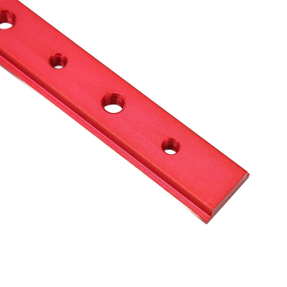 Aluminum Alloy T Track Jig 200mm Length Easy To Install Miter Track Accessory Table Saw Fence Red Color Woodworking T Bar