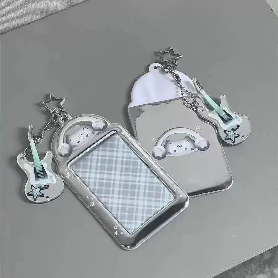 1PC Ins Cat Rabbit Photo Card Holder Kpop Photo Card Display Pendant Student ID Card Protective Cover  Kpop Idol Card Holder image 6