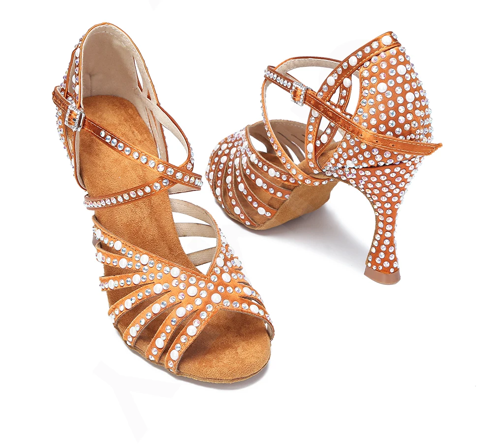 CINMIDY Neue Modische Professionelle Tanzschuhe für Damen Salsa Kizomba Tango Latein Tanzschuhe Damen Ballsaal Party Schuhe – Detail 18