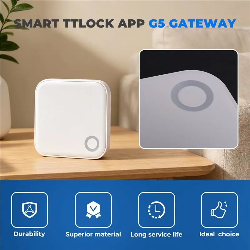 B27B Ttlock Smart G5 APP Gateway Remote Control Unlock Wifi Router Bluetooth For Real-Time For Home Security Monitoring