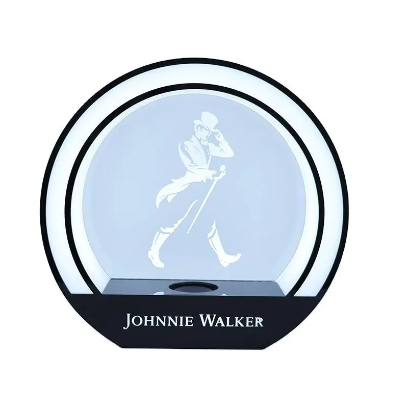 Black label Johnnie Walker Whiskey led carrier Bottle Glorifier Keep Walking Whisky VIP Service presenter for Party Novelties