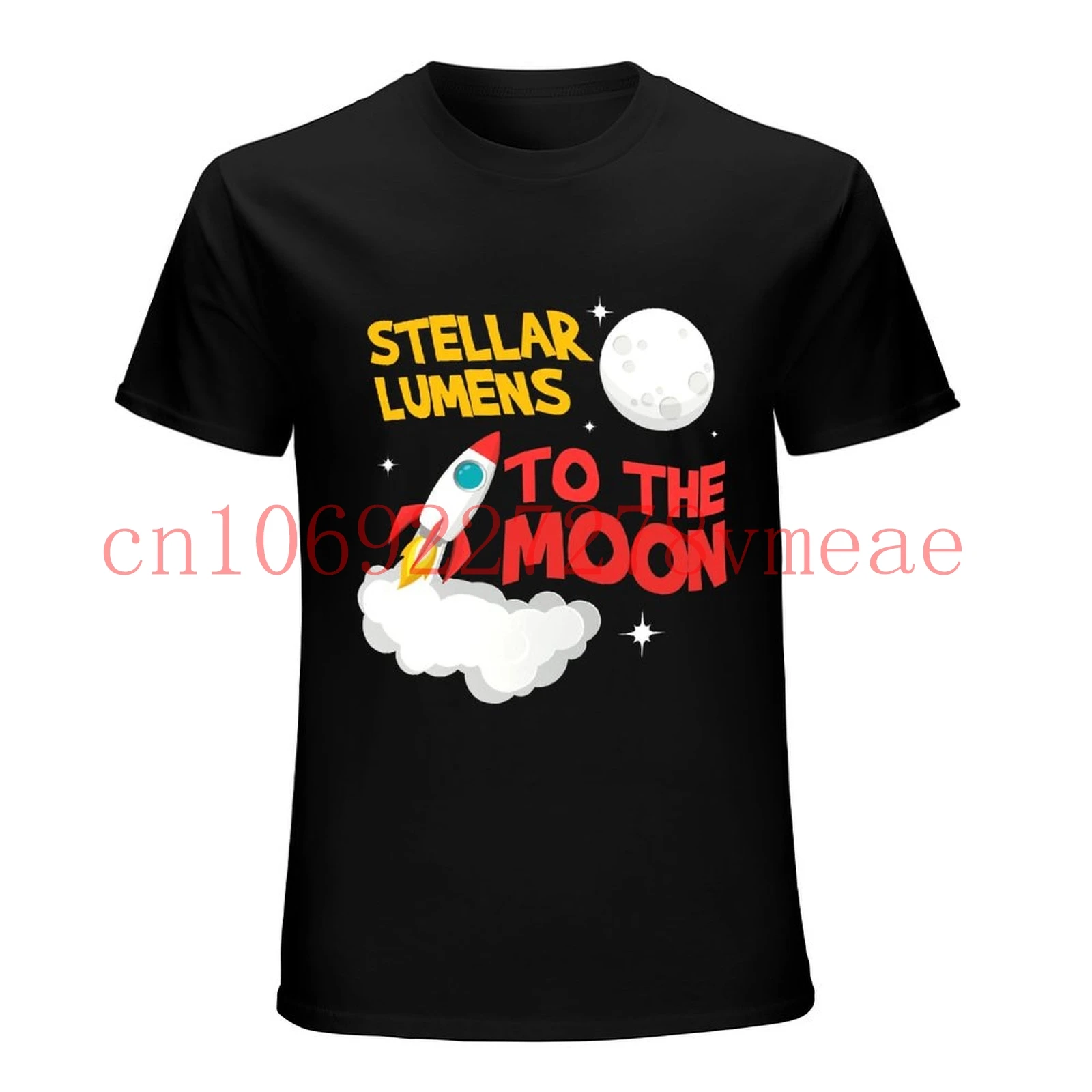 Stellar Lumens (XLM) To The Moon Logo Women Men T-Shirt 100% Cotton