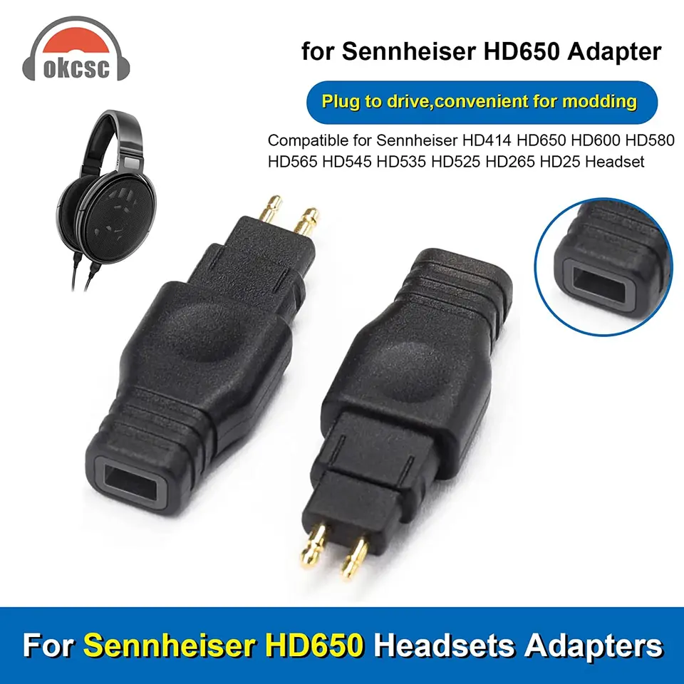 SENNHEISER HD650 HD660S 変換アダプタ MMCX 600 Sennheiser、オスコネクタ、デュアル3.5mm、メスからオス、hd650