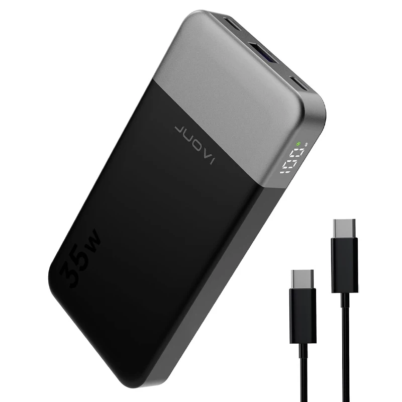 JUOVI 10000mAh Tragbare Powerbank 35W Superschnelles Laden Tragbares Ladegerät Mini Mobiler Externer Akku für Mobiltelefone