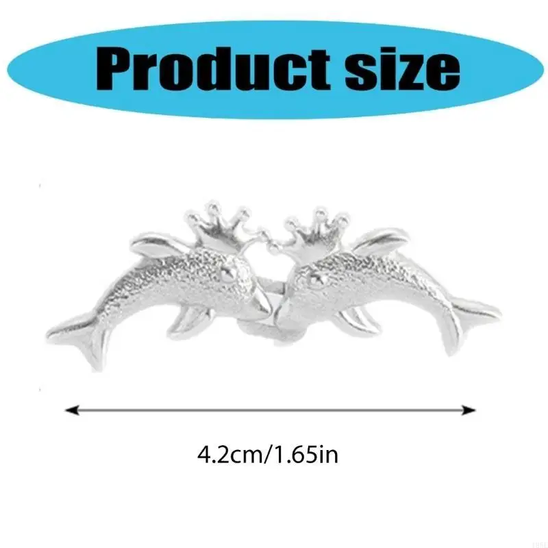 195E Dolphin Metal Fastening Button Detachable Pants Buttons Pin Crafts Waist Tightener Clothing Buckle No Sew Tool