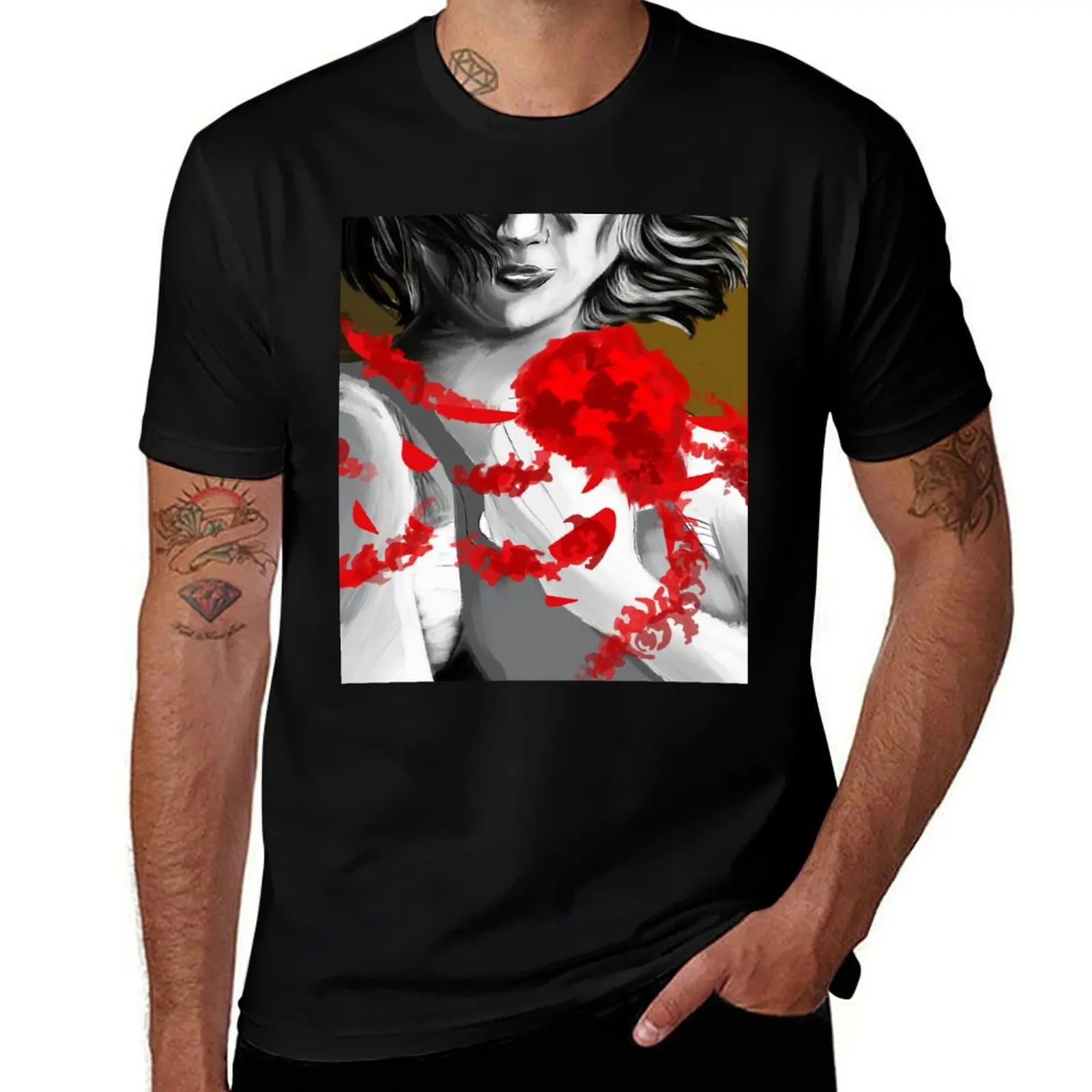 

remember shirt 100% man I shirt men cotton T-Shirt brand t t luxury designer flowers