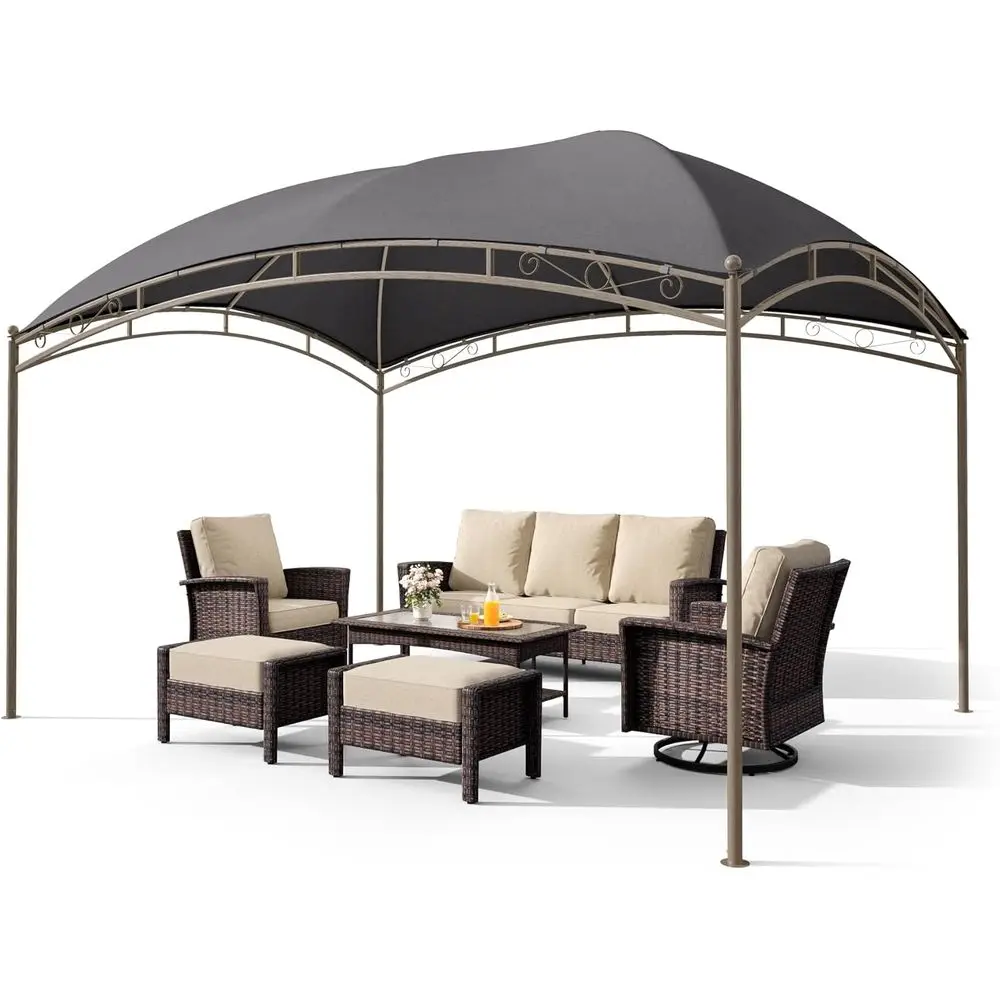 

Outdoor Gazebo, Sturdy Metal Frame Pergola for Patio, Waterproof Patio Canopy Pergola Pavilion Grill Gazebo, Sun Shade Canopy an