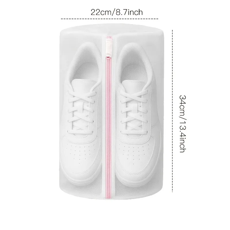 2pcs Laundry Wash Bag Sneaker Shoe Mesh Pouch Zipper Honeycomb Delicates Bra Toy Cleans Dishwasher Safe Utility Tool Kit Set Pro