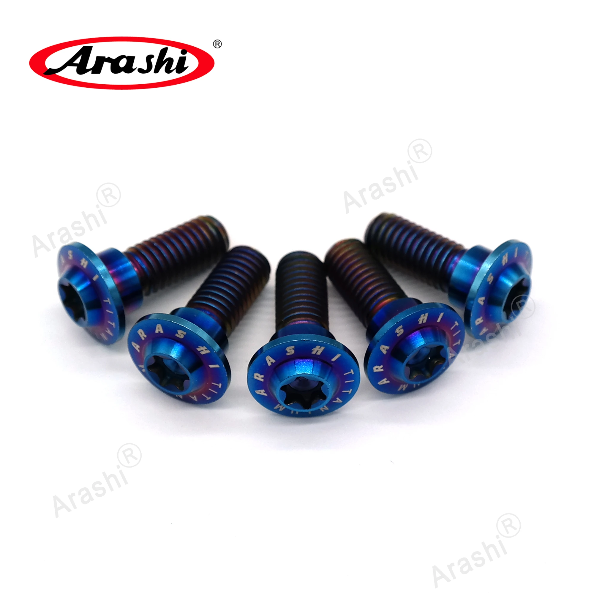 Arashi M6 x 20mm Brake Disc Rotor Mounting Bolts Motorcycle Disk Titanium Screw For HONDA YAMAHA SUZUKI BMW KAWASAKI Accessories